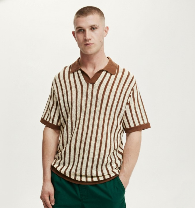 Knitted polo shirt